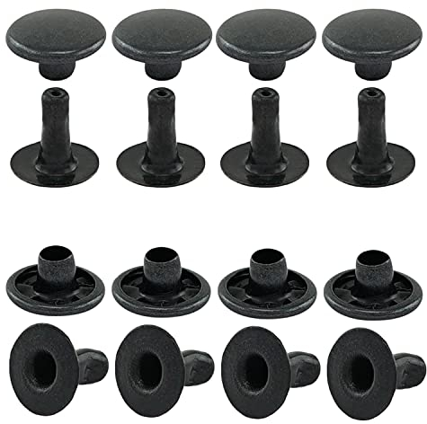 GETMORE Parts Rivetti cavi, testa singola, rivetti a testa singola, chiusi su un lato, in acciaio – da 100 pezzi, 6 mm, nero