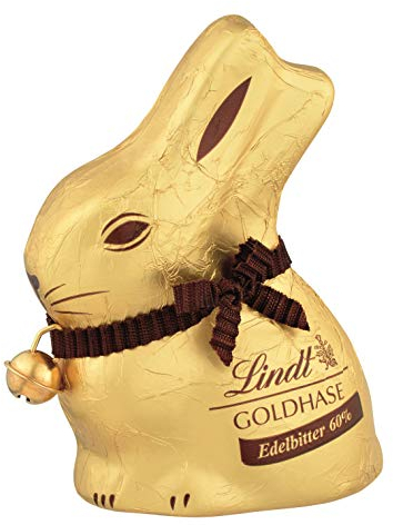 Lindt Schokolade GOLDHASE Dark | 8 x 50 g GOLDHASE | Premium Edelbitter-Schokolade mit 60 % Kakao in Hasenform zu Ostern | Osterschokolade | Schokoladengeschenk | Schokoladenhase | Osterhase