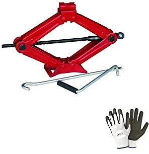 COMPATIBILE CON CITROEN C3 AIRCROSS CRIC A PANTOGRAFO PER GOMME PNEUMATICI AUTO CON MANIGLIA GIREVOLE CRICK SOLLEVA FINO A 2 TONNELLATE CON BASE IN ACCIAIO