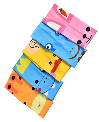 EXCEART 5 Pairs Kinder UV Schutz Arm Ärmeln Cartoon Gedruckt Kühlung Arm Strümpfe Seide Abdeckung für Outdoor Sport Wandern Laufen Radfahren Gemischt Muster