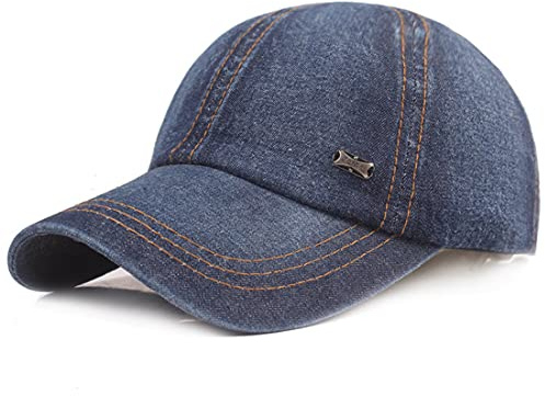 Yixda Vintage Basecap Unisex Denim Outdoor Sports Sonnenhut Jeans Mütze Baseballkappe