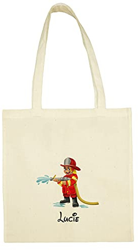 SB69 Tote Bag Pompier 5 à personnaliser, sac dessin enfant à personnaliser, sac shopping, sac école, sac bibliothèque, sac de courses, sac personnalisé, sac réutilisable enfant