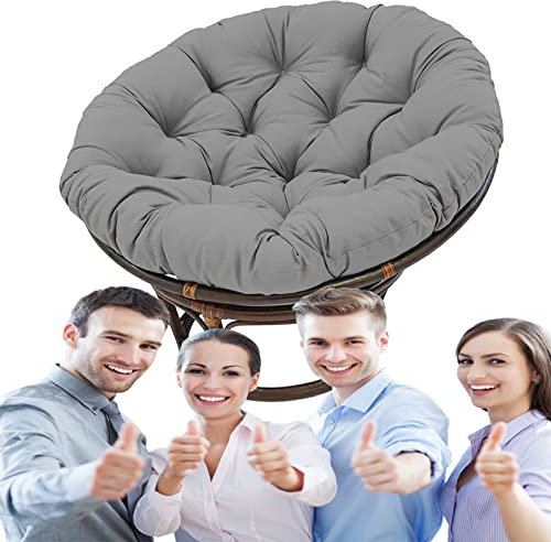 Yadlan Papasansessel Kissen Outdoor Sitzauflage, Wasserdicht Hängeschaukel Indoor Sitzkissen, Polster Bodenkissen für Schwenksessel für Gärten Terrassen(Size:120 * 120cm,Color:grau)