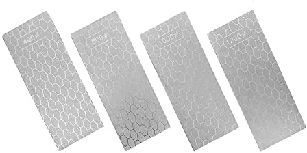 HomeSoGood 4 piezas de papel de lija de diamante para pulir papel de lija abrasivo de panal de abeja 400/600/1000/1200 grano