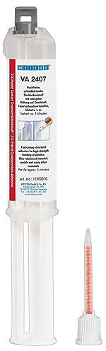 WEICON VA 2407 Cyanacrylat-Klebstoff 10 g, 2K Sekundenkleber Doppelspritze, für Kunststoffe & Metall, Strukturkleber