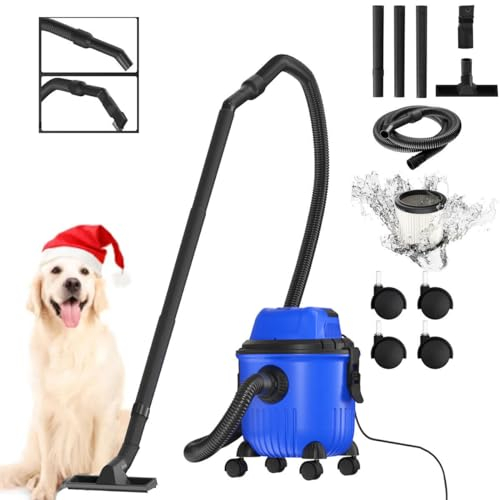 Rigogo Aspirapolvere potente 1800W, aspirapolvere industriale, Aspiratore per solidi e liquidi 16kpa, cavo 2m, 4 ruote della colata