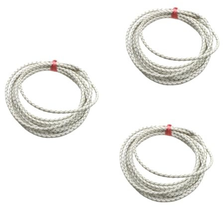 TEHAUX 3 Piezas De Cordones De Cuero Pulsera De Cuero Cordón De Cuero Cordel De Cuero Cuerda De Cuero Pulseras De Cordón De Cuero Cordón De Pulsera Para La Fabricación De Joyas Cordón