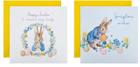 Hallmark Biglietti pasquali di beneficenza – Confezione da 10 disegni Peter Rabbit