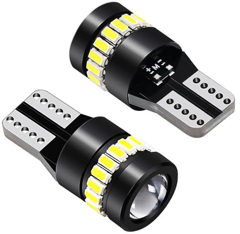 meukcez 2 Pezzi Lampadine T10 W5W LED 194,Senza Errori Lampadine LED 6000K Luce Targa, 3014SMD 12V, Compatibilità Universale per Luce di Posizione Interior Segnale Cupola Cruscotto Durata Prolungata