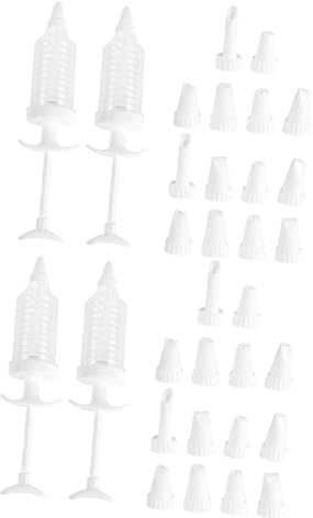 Cabilock 100 Piezas decorador postres utensilios cocina bateria cocina cortador pastel decoración pasteles galletas jeringuillas chupitos Dulce azúcar Decorar Reutilizable