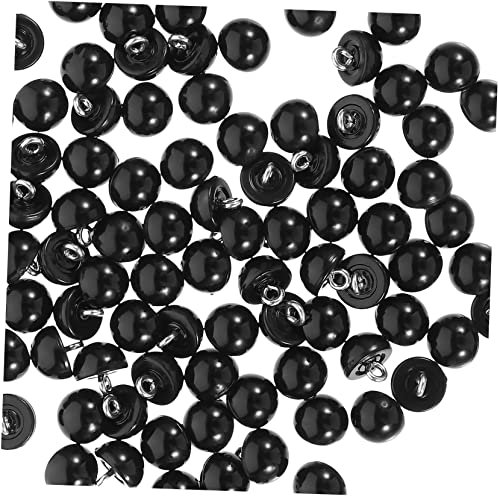 SEWACC 100stücke Schwarze Perlenknöpfe Halbmondförmig Gewölbt Langlebige Retro Knöpfe Zum Annähen An Kleidung Wie Mäntel Pullover Kleider Für Diy Modedekoration Und Hochzeitsaccessoires