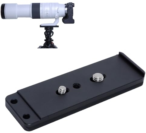 iShoot CNC Metal Arca-Swiss Fit Camera Quick Release Plate Compatible with Canon RF 200-800mm F6.3-9 IS USM Tripod Mount Ring Lens Collar Support Bracket, Used for Arca Fit Tripod Head Clamp