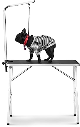 XNZJHPP 36''Professioneller Haustierpflegetisch, robuster hydraulischer Duschtisch für Hunde und Katzen, Badestation, zusammenklappbar, höhenverstellbar, Hundepflegezubehör
