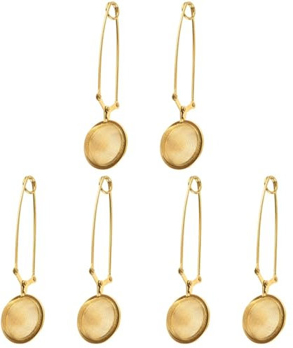 Cabilock 6 Pièces filtre à thé infuseur thé domestique boule à thé dorée pinces en or filtres à thé en vrac thé plus raide inoxydable mini- touillette cafe fuite de thé passoire à thé
