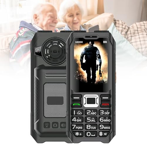 Telefoni Cellulari di Base per Anziani e Bambini, Telefoni Stupidi Sbloccati, Telefoni Cellulari Senza Internet - con Pulsanti Grandi, MP3, MP4, Fotocamera, Torcia Elettrica, SOS,Black