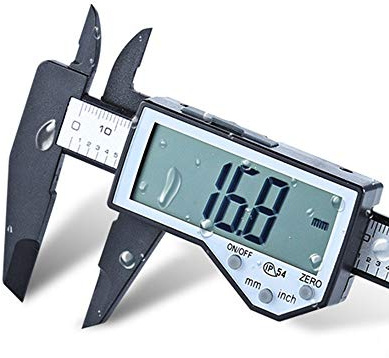 Calibrador Digital de Material Plástico Impermeable, con Pantalla LCD Grande, para Medición Precisa y Uso Versátil en Talleres | Medición de exteriores, interiores, profundidad y escalones, precisión 0.2mm