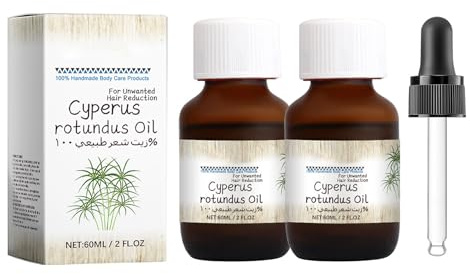 Cyperus Rotundus Oil for Hair Removal - Body Hair Growth Inhibitor, Organic Pure Cyperus Oil (2)