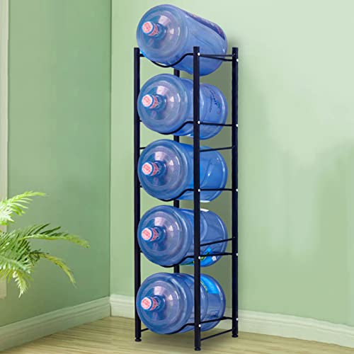Soporte para jarra de agua de 5 galones, organizador de almacenamiento apilable para botellas de agua, estante de acero al carbono resistente para jarras de agua de 5 galones