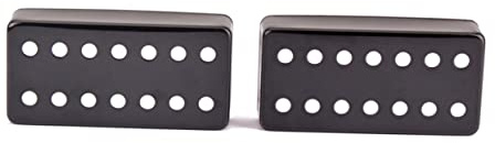 CIMAXIC 14löcher Humbucker Pickup Cover Saiten Für E-gitarre Abdeckung Mit Lochabstand e Zu Schwarz