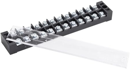 1 pz 25A 600V Doppia fila di morsettiera a vite elettrica Connettore a nastro for cavi a vite 3/4/5/6/8/10/12 posizioni(6P 25A)