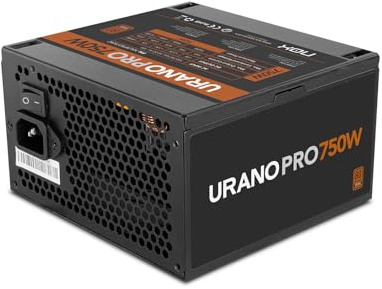 NOX XTREME PRODUCTS URANO Pro 750 W 80 PLUS White Bronze – ATX-nätaggregat med tyst 120 mm PWM-fläkt, heltäckande skydd (OVP, UVP, OPP, SCP, OTP), aktiv PFC och platta kablar