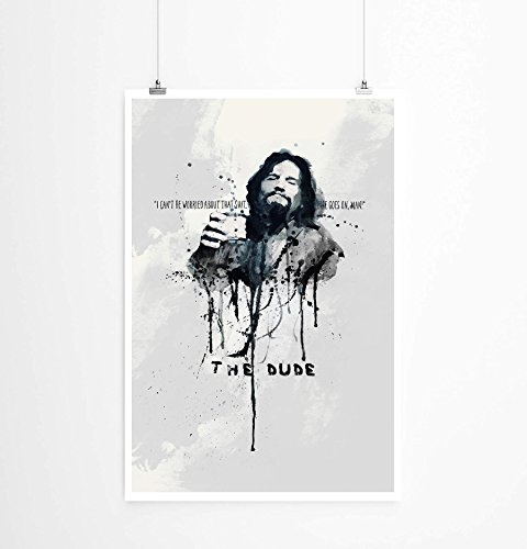 Paul Sinus Art The Big Lebowski 90x60cm auf Masterclass Metallic Pearl High Gloss Photo Paper