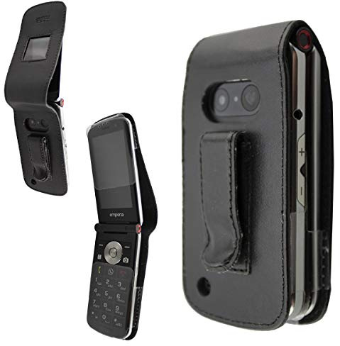 caseroxx Ledertasche für Emporia TOUCHsmart V188 | Hochwertige Tasche mit Gürtelclip zum sicheren Tragen am Gürtel, aus Echtleder