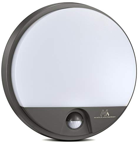 Maclean MCE291 GR Lampe LED avec capteur de mouvement infrarouge 1100lm 15W IP54 gris