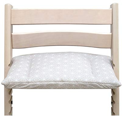 Blausberg Baby - BESCHICHTET - *DIVERSE FARBEN* Sitzkissen (kleines Brett) für Stokke Tripp Trapp Hochstuhl (Happy Star Beige)