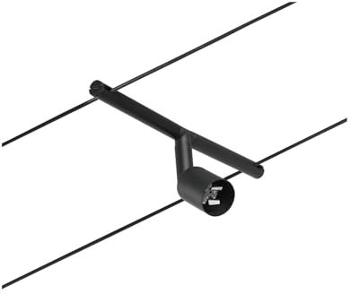 Paulmann CorDuo, punto luce per sistema di cavi per faretti, 94447, Salt, massima CC 10 Watt, cavi estensibili, nero opaco, in plastica, GU 5,3, senza lampadine