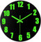 DIYZON Luminous Wall Clock, 12'' Wooden Wall Clocks with Silent Movement and Glowing up Function, No Glass Village Wall Clock Decorative Bedroom, Kitchen, Office, Battery Operated