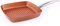 FBWSM Poêle à Frire en cuivre Poêle à Griller carrée antiadhésive, Plaque de Cuisson avec poignée en Acier Inoxydable, cuisinière à Induction, 24 cm (9,44 Pouces),