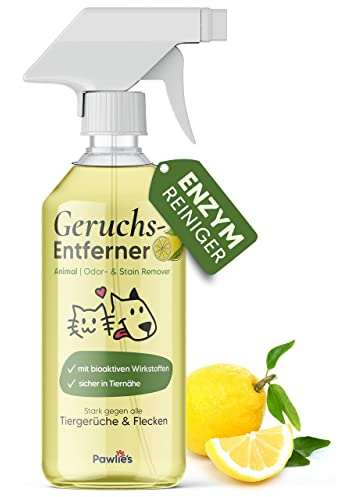Pawlie's Tier-Geruchsneutralisierer (EXTREM STARK) & Enzymreiniger Katzenurin Geruchsentferner & Hundeurin neutralisieren | Strenge Gerüche & Flecken aus Teppich, Sofa entfernen (500 ml)