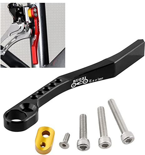 MotuTech Guida catena per Bici da Strada Bici da Città Bicicletta Catena Stabilizzatore Anti-stallo Anti-Caduta Protezione in Alluminio (nero)