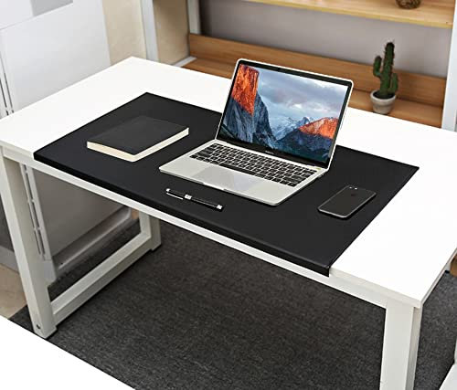 Weiche Büro-Schreibtischunterlage – Laptop-Schreibunterlage – Schreibtischunterlage für Zuhause – PU-Leder Schreibtischunterlage – Schreibtischschutz – erweitertes Mauspad – mit Kantenschutz