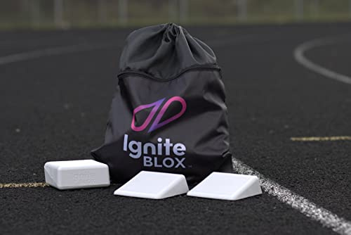 Ignite BLOX Bärbara startblock för spår- och fältträning | Förbättra hastigheten och prestandan | Sprinttränare