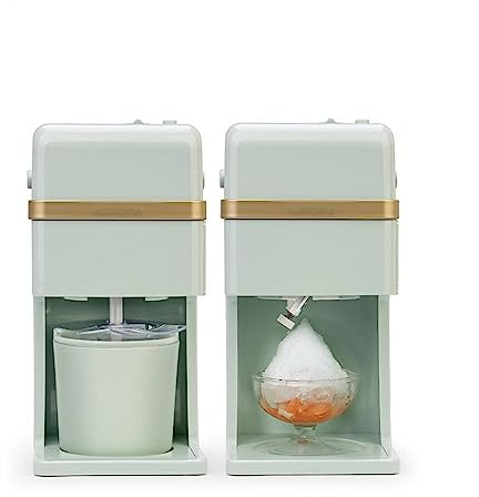 HEXEH Heladera Máquina de Helados pequeña for el hogar, máquina de Batidos de Leche con Cono de Verano, Hielo Afeitado casero Maquina de Helados