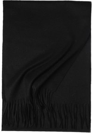 Dvbfufv Dame Kaschmir Schal Frauen Männer Solide Winter Pashmina Schal Frauen Warm Weich Kaschmir Schal, Schwarz , One size