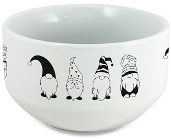 Tachinedas Kreativshop Müslischale Wichtel 600 ml Müslischüssel Gnome Porridge Schüssel Schale Frühstück Geschirr