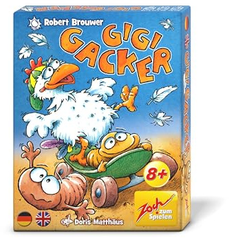 Zoch Gigi Gacker – Kartenspiel mit Würmer-Wettessen, bluffen & taktieren, Bunte Hühner-Action für Frühaufkräher & Spätentwickler, Familienspiel für 2–5 Personen, ab 8 Jahren