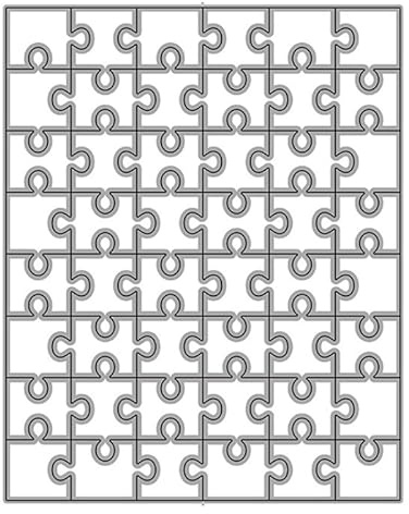 Metall-Stanzschablone mit rechteckigem Puzzle, zum Selbermachen, Scrapbooking, Album, Papier, Karten, Vorlage, Form, Prägung, Basteldekoration