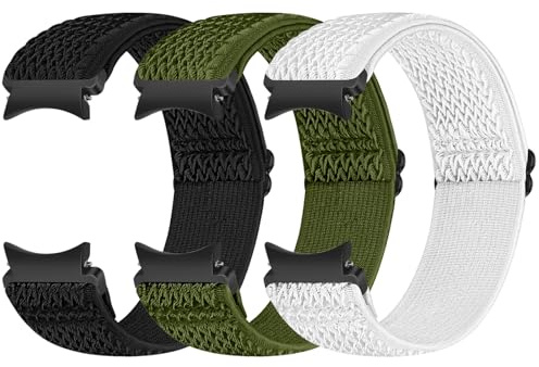 Runostrich Elastiskt armband kompatibelt med Samsung Galaxy Watch 7/6/5/4/FE 40 mm 44 mm/Galaxy Watch 5 Pro/Galaxy Watch 6/4 Classic 43 mm 47 mm 42 mm 46 mm nylon sport klockarmband kvinnor och män