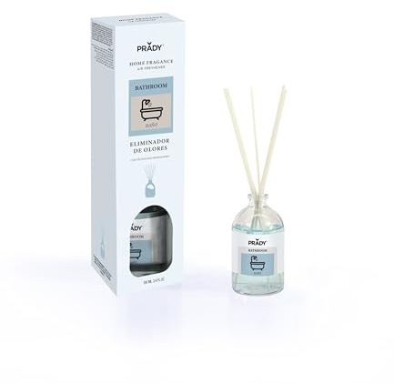 PRADY - Mikado Ambientador Aromaguard Baño - 100ML - Neutralizador de Olores Eficaz