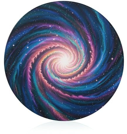 Schneideblock, schöne Galaxie-Glasschneidebretter, runde Schneidematte, tragbare Schneidematten für Küchenzubehör, leicht zu reinigen