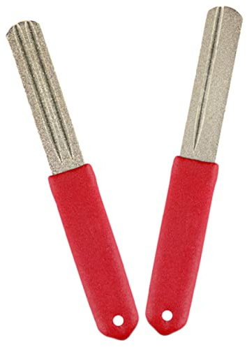 jojofuny Affilatrice Portatile per Ganci da Pesca Pietre Diamantate, Strumento di Affilatura e Rettifica per Ganci da Pesca, 2 Unitá per attività all'Aperto