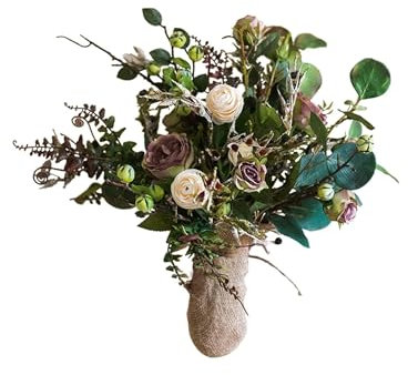 CAFIEDR Künstliche Blumen für den Innenbereich, 45,5 cm, Brautsträuße aus Seide, Tischdekoration, Hochzeitssträuße für Partys und Heimdekoration