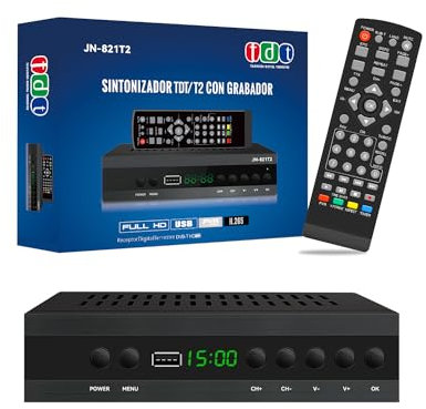 Decoder TDT HD 2025 HD DTT 1080p Registratore USB, WiFi, Hdmi, Scart- Dvb-t T2 H.265 Hevc Full HD Pvr Sintonizzatore Televisione Digitale Terrestre TV Box TDT per Vecchio TV