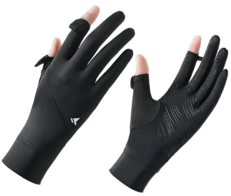 UV-Sonnenschutz-Handschuhe für Damen, Vollfinger, Eisseide, Touchscreen, rutschfeste Fahrhandschuhe für Reisen, Golfen, Laufen