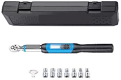 Set di Chiave Dinamometrica Digitale, Kit chiave dinamometrica digitale 3/8in Testa a cricchetto bidirezionale Utensili manuali for riparazione biciclette regolabili professionali 6,8-135 Nm per bici,