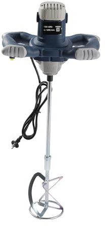 Agitatore elettrico 1400 W 0 – 1200r/min, mescolatore per malta a colori con doppia pagaia, 6 velocità, miscelatore per calcestruzzo, miscelatore per malta per vernice, stucco, cemento